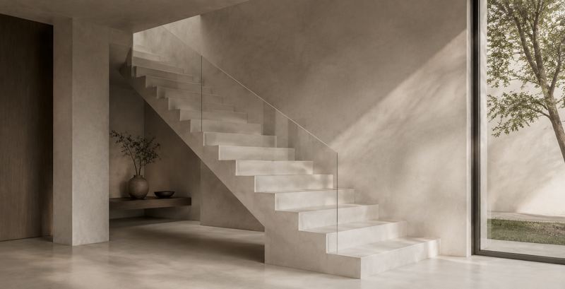 Microcement on stairs