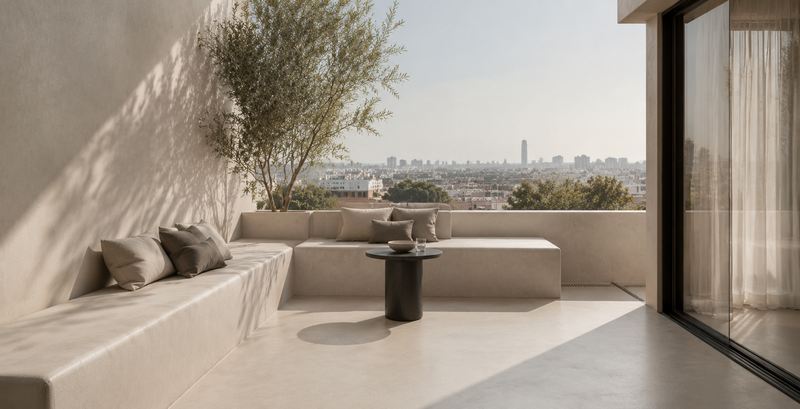 Microcement on terraces and balconies